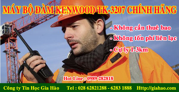 Máy bộ đàm cầm tay Kenwood TK-3207 chính hãng giá rẻ của công ty Tin Học Gia Hào có xuất xứ Đài Loan nên chất lượng cực tốt