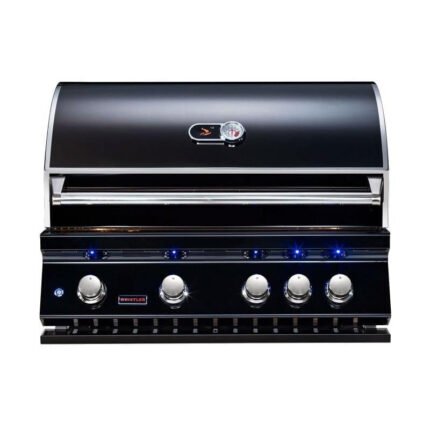 Whistler 34-Inch 4-Burner Built-In Gas Grill with Rear Infrared Burner, Grill Lights, Rotisserie Kit & Cover - Black Stainless