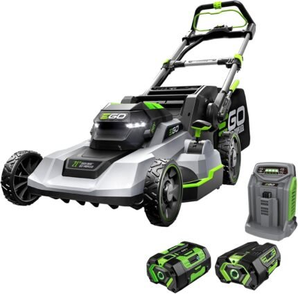 EGO POWER+ 21-Inch 56V Self-Propelled Electric Lawn Mower with Touch Drive, 4.0Ah & 6.0Ah Batteries, and Charger