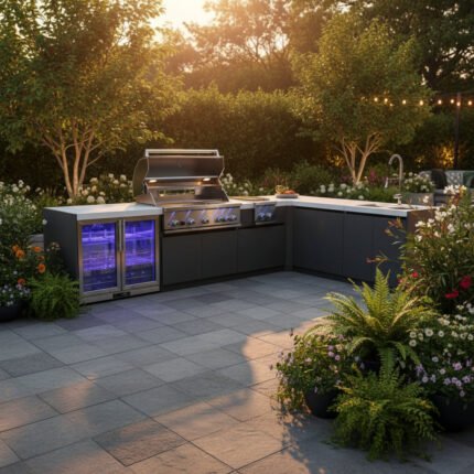 Whistler 140 x 92-Inch 5-Burner Gas Grill Island - Stainless Steel